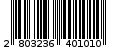 Γραμμωτός κωδικός 2803236401010