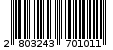 Γραμμωτός κωδικός 2803243701011