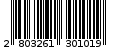 Γραμμωτός κωδικός 2803261301019