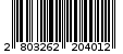 Γραμμωτός κωδικός 2803262204012