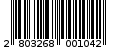 Γραμμωτός κωδικός 2803268001042