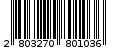 Γραμμωτός κωδικός 2803270801036