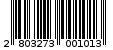 Γραμμωτός κωδικός 2803273001013