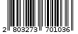Γραμμωτός κωδικός 2803273701036