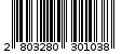 Γραμμωτός κωδικός 2803280301038