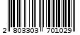Γραμμωτός κωδικός 2803303701029