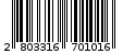 Γραμμωτός κωδικός 2803316701016