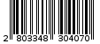 Γραμμωτός κωδικός 2803348304070