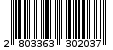 Γραμμωτός κωδικός 2803363302037