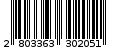Γραμμωτός κωδικός 2803363302051