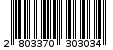 Γραμμωτός κωδικός 2803370303034