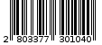 Γραμμωτός κωδικός 2803377301040