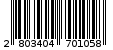 Γραμμωτός κωδικός 2803404701058