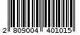 Γραμμωτός κωδικός 2809004401015
