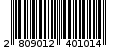 Γραμμωτός κωδικός 2809012401014
