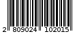 Γραμμωτός κωδικός 2809024102015