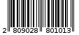 Γραμμωτός κωδικός 2809028801013