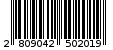 Γραμμωτός κωδικός 2809042502019