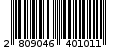 Γραμμωτός κωδικός 2809046401011