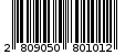 Γραμμωτός κωδικός 2809050801012