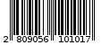 Γραμμωτός κωδικός 2809056101017