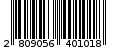 Γραμμωτός κωδικός 2809056401018