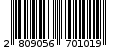 Γραμμωτός κωδικός 2809056701019
