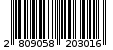 Γραμμωτός κωδικός 2809058203016