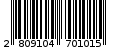 Γραμμωτός κωδικός 2809104701015