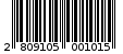 Γραμμωτός κωδικός 2809105001015