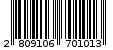 Γραμμωτός κωδικός 2809106701013