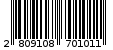 Γραμμωτός κωδικός 2809108701011