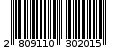 Γραμμωτός κωδικός 2809110302015