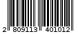 Γραμμωτός κωδικός 2809113401012