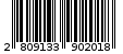 Γραμμωτός κωδικός 2809133902018