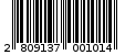 Γραμμωτός κωδικός 2809137001014