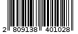 Γραμμωτός κωδικός 2809138401028