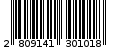 Γραμμωτός κωδικός 2809141301018