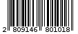 Γραμμωτός κωδικός 2809146801018