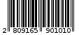 Γραμμωτός κωδικός 2809165901010