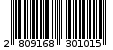 Γραμμωτός κωδικός 2809168301015