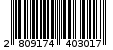 Γραμμωτός κωδικός 2809174403017
