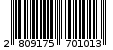 Γραμμωτός κωδικός 2809175701013