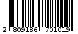 Γραμμωτός κωδικός 2809186701019