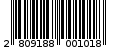 Γραμμωτός κωδικός 2809188001018