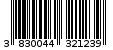 Γραμμωτός κωδικός 3830044321239