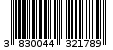Γραμμωτός κωδικός 3830044321789