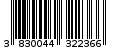 Γραμμωτός κωδικός 3830044322366