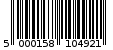Γραμμωτός κωδικός 5000158104921