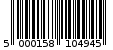 Γραμμωτός κωδικός 5000158104945
